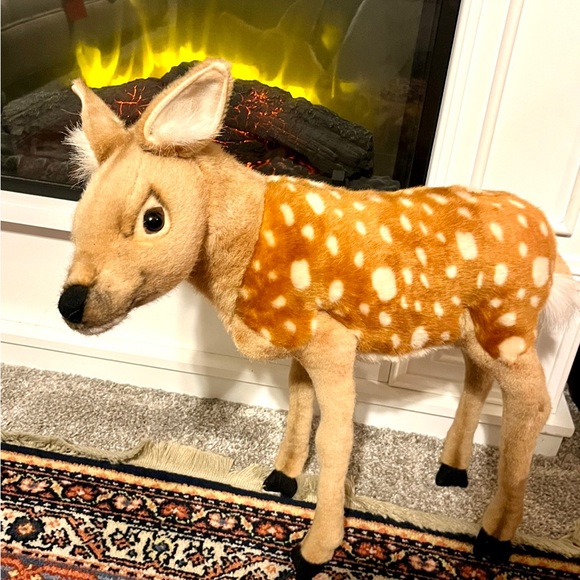 Plush Baby Deer Fawn Stuffed Toy Bambi Kid Standing - Picture 9 of 11